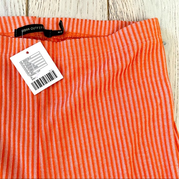 URBAN OUTFITTERS ORANGE STRIPED BOOT LEG PANTS   M - Picture 4 of 9
